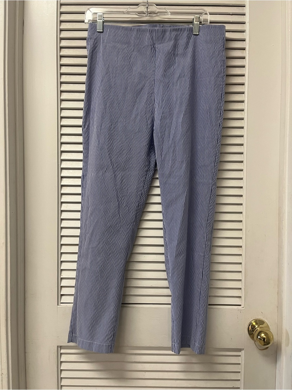 CROSBY women Blue Pinstripe Chinos - Classic Tailored Fit